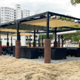 新左近川親水公園BBQ施設に導入された日除け『リパーロ』で実現する快適デイキャンプ体験