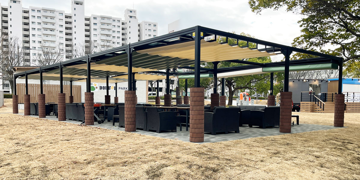 新左近川親水公園BBQ施設に導入された日除け『リパーロ』で実現する快適デイキャンプ体験